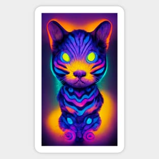 Another Psychedelic Cat Sticker